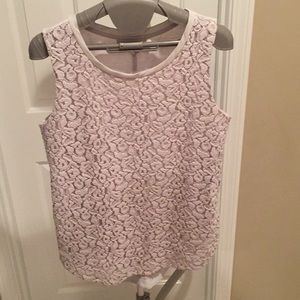 Gray lace Sleeveless tank